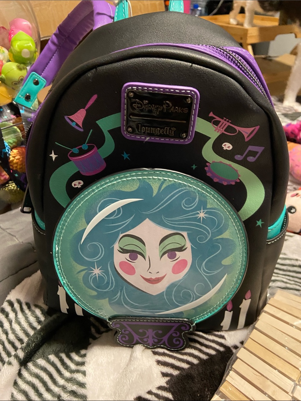 Disney Black Teal Purple Villain Mini Backpack